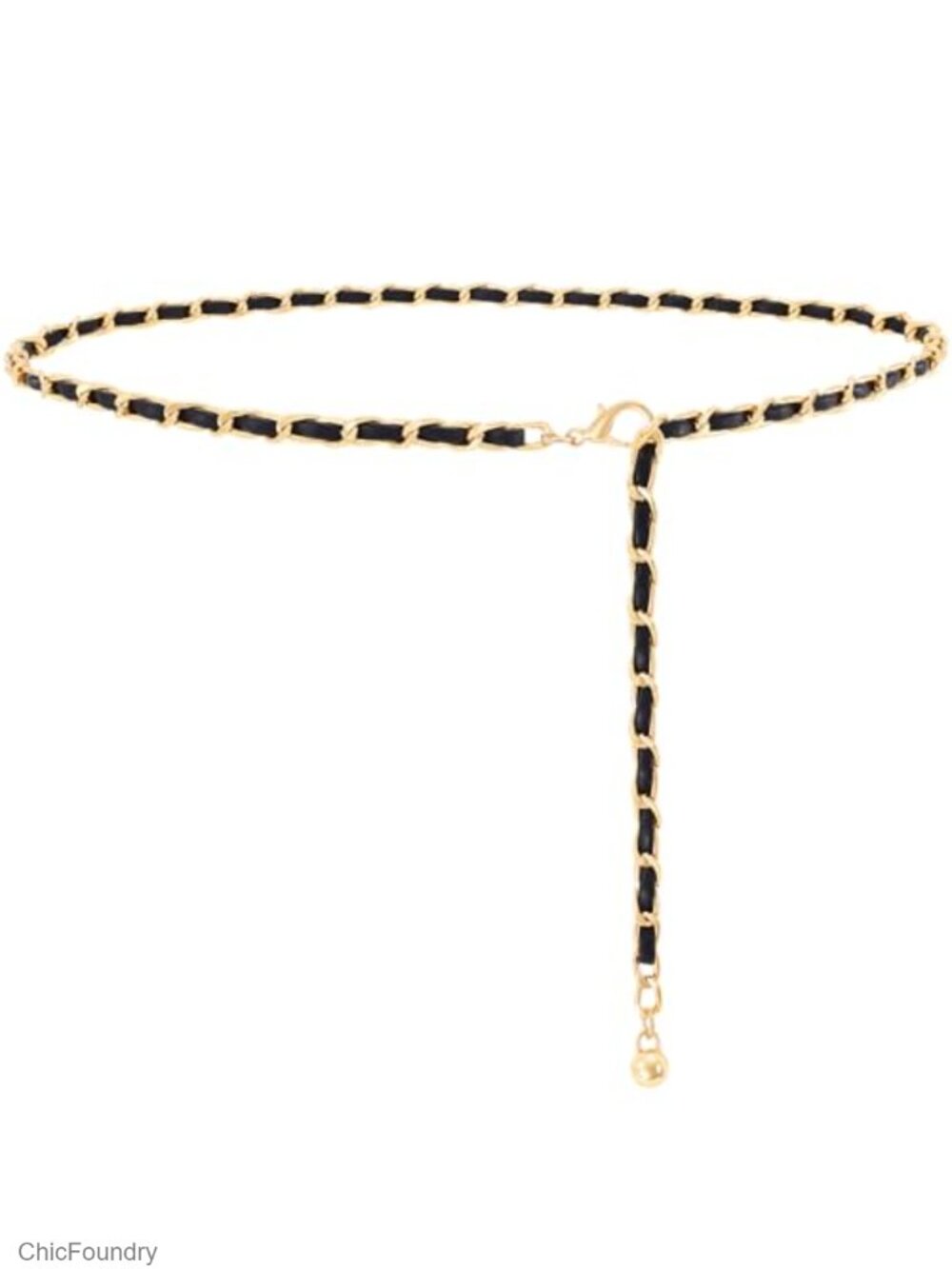 Women's Adjustable Metal Link Waist Belt for Dresses & Jeans